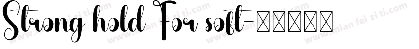 Strong hold For soft字体转换